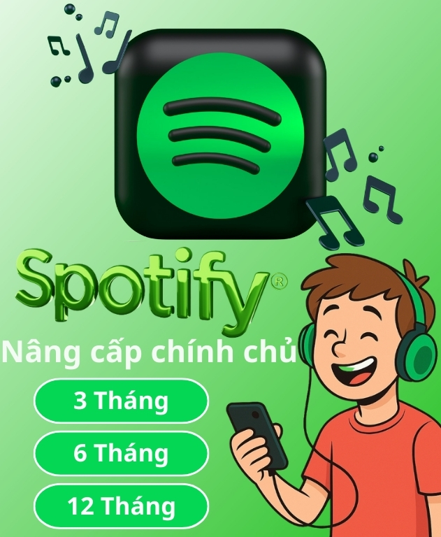 Nâng cấp tài khoản Spotify Premium chính chủ