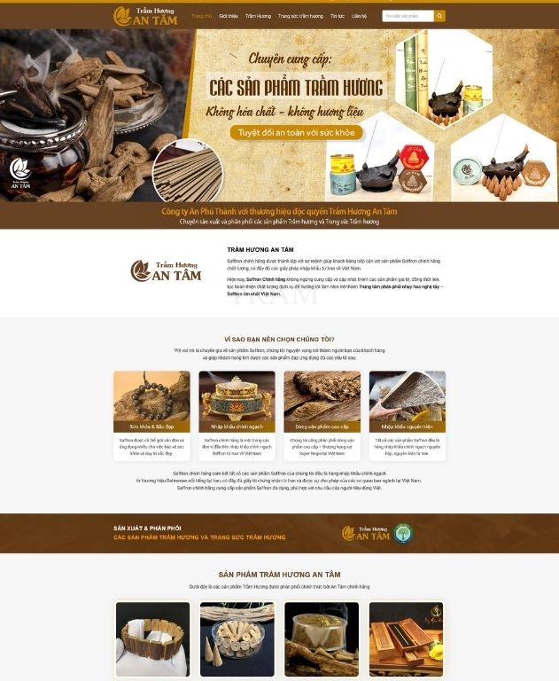 Source code Theme WordPress Giao Diện Bán Trầm Hương